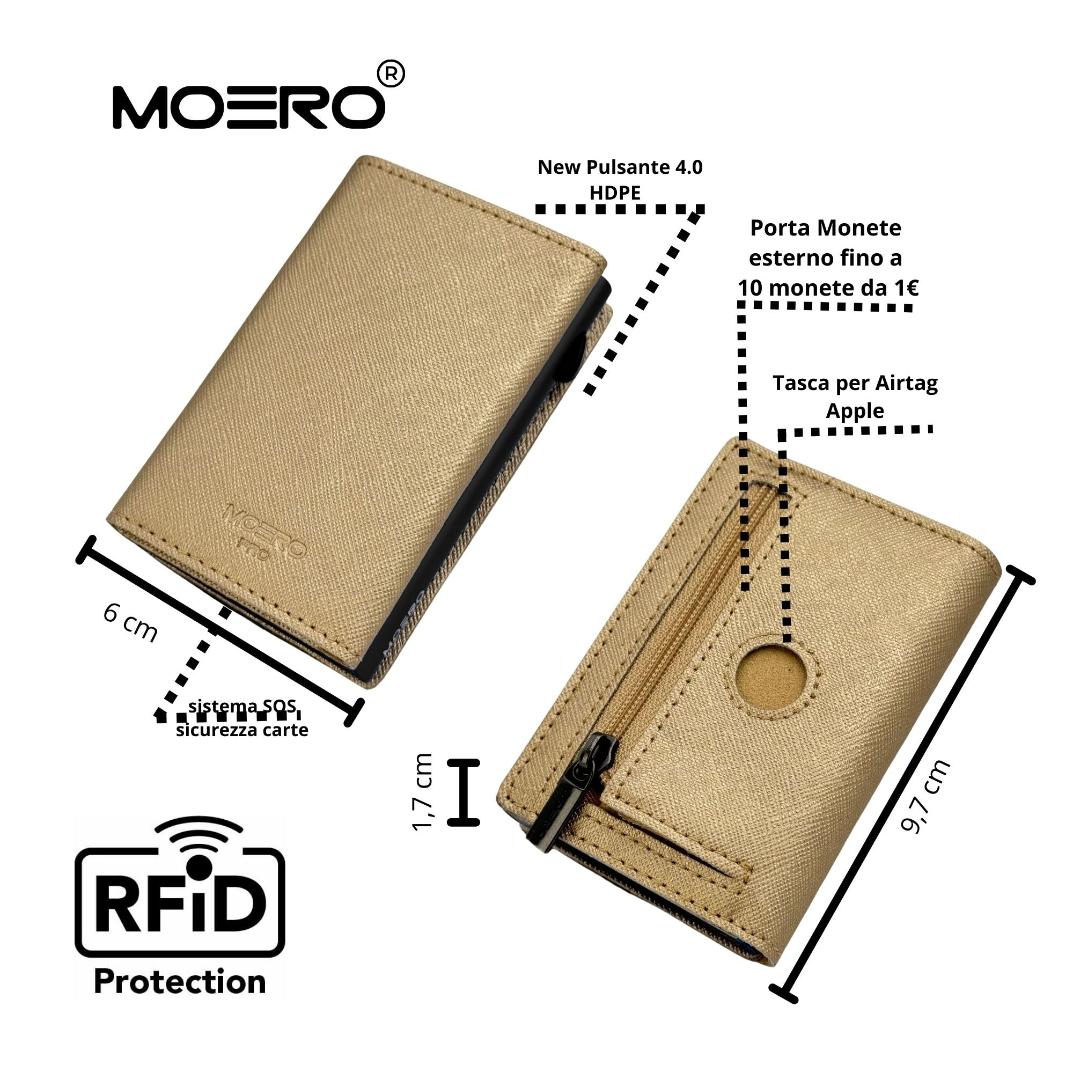 Airtag PRO Saffiano Gold Zip