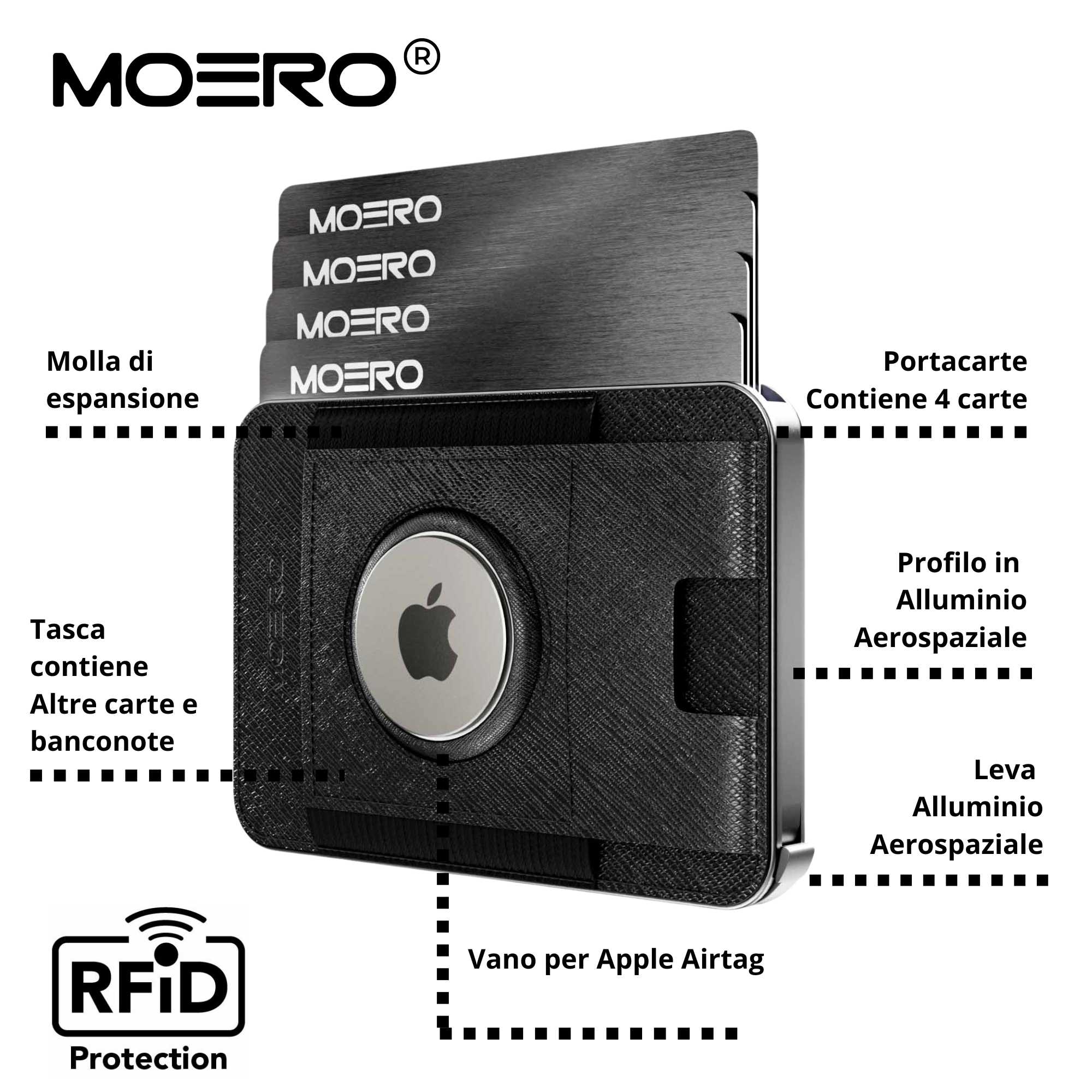 M2 PRO AirTag Saffiano Black