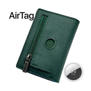 Airtag PRO Saffiano Green Zip