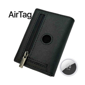 Airtag PRO Saffiano Black Zip